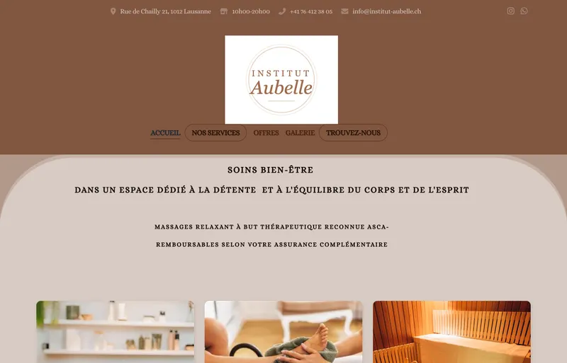 Page d'accueil du site d'origine du spa