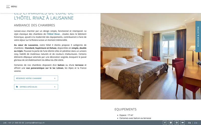 Section du site d'origine de l'hôtel